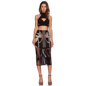 Shona Joy Seidler midi pencil skirt black